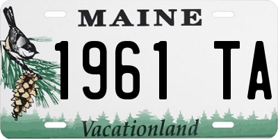 ME license plate 1961TA