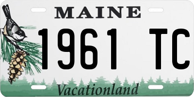ME license plate 1961TC
