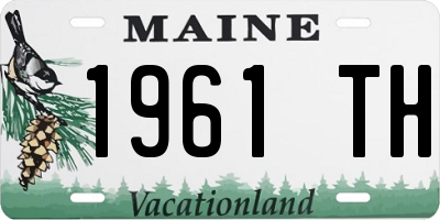 ME license plate 1961TH