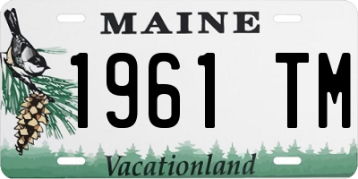 ME license plate 1961TM