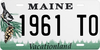 ME license plate 1961TO