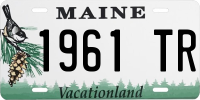 ME license plate 1961TR