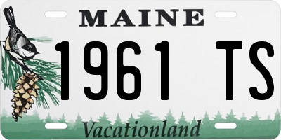 ME license plate 1961TS