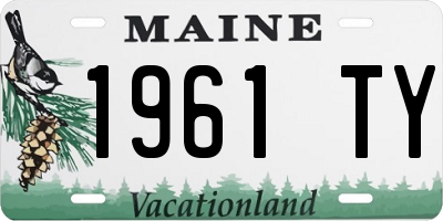 ME license plate 1961TY