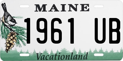 ME license plate 1961UB