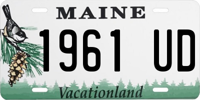ME license plate 1961UD