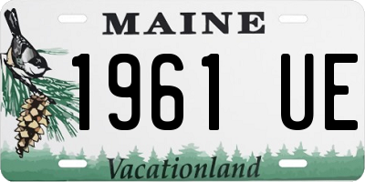 ME license plate 1961UE