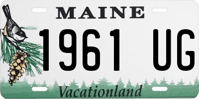 ME license plate 1961UG