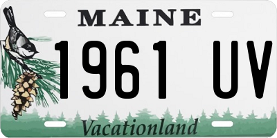 ME license plate 1961UV