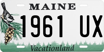 ME license plate 1961UX