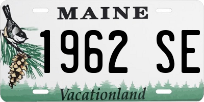 ME license plate 1962SE