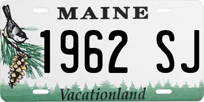 ME license plate 1962SJ