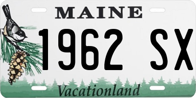 ME license plate 1962SX