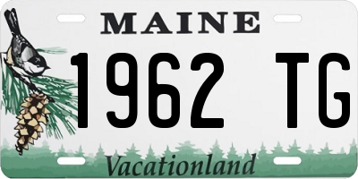 ME license plate 1962TG