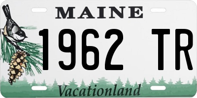 ME license plate 1962TR