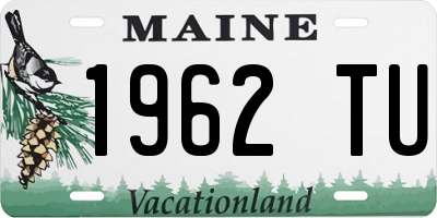 ME license plate 1962TU