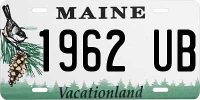 ME license plate 1962UB