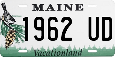 ME license plate 1962UD