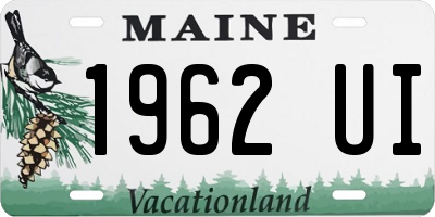 ME license plate 1962UI