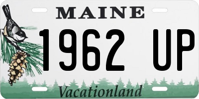 ME license plate 1962UP