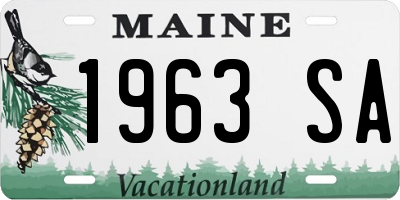 ME license plate 1963SA