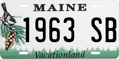 ME license plate 1963SB