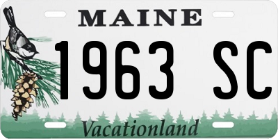 ME license plate 1963SC