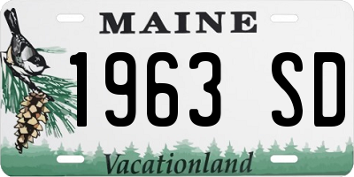 ME license plate 1963SD