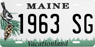 ME license plate 1963SG