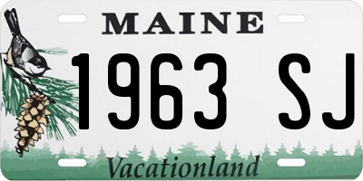 ME license plate 1963SJ