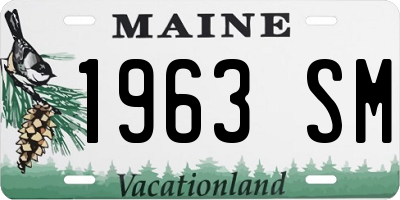 ME license plate 1963SM
