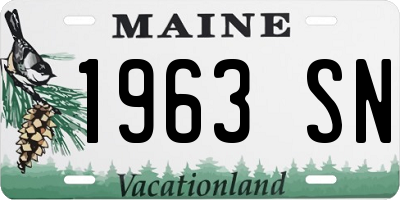ME license plate 1963SN