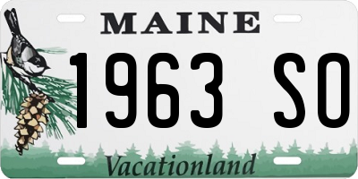 ME license plate 1963SO