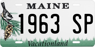 ME license plate 1963SP