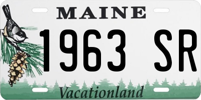 ME license plate 1963SR