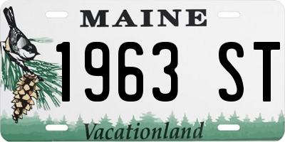 ME license plate 1963ST