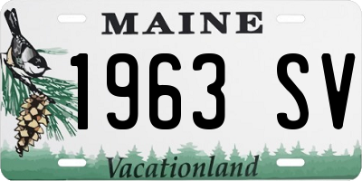 ME license plate 1963SV