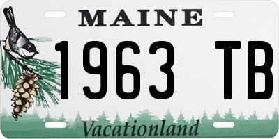 ME license plate 1963TB
