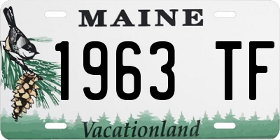 ME license plate 1963TF
