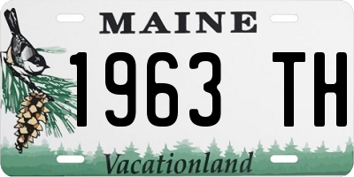 ME license plate 1963TH