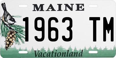 ME license plate 1963TM
