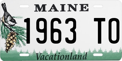 ME license plate 1963TO