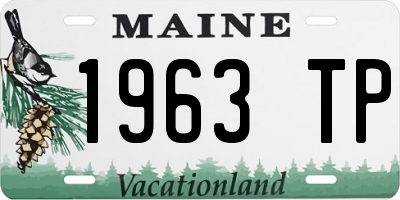 ME license plate 1963TP