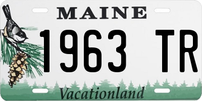 ME license plate 1963TR