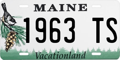 ME license plate 1963TS