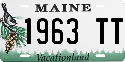 ME license plate 1963TT