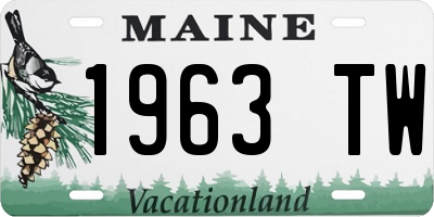 ME license plate 1963TW