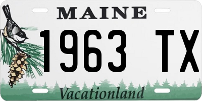 ME license plate 1963TX