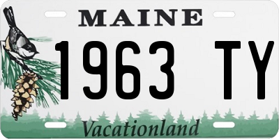 ME license plate 1963TY