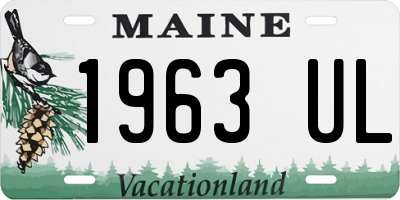 ME license plate 1963UL